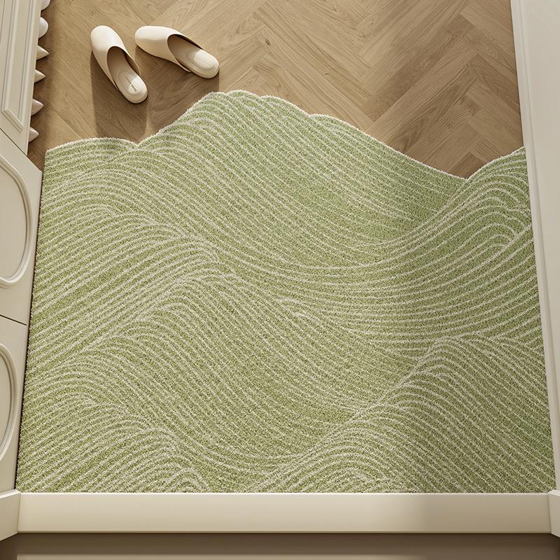 Simple Style Entrance Door Mat Customizable Home Use Mud Scraper Dirt Resistant Cuttable Cloud Shape Rectangular PVC Mat