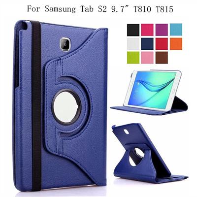 Custodia astuta con rotazione a 360 gradi per Samsung Galaxy Tab S2 9.7 T810/T815 T813 T819 Custodia protettiva in pelle PU con supporto per tablet Shell