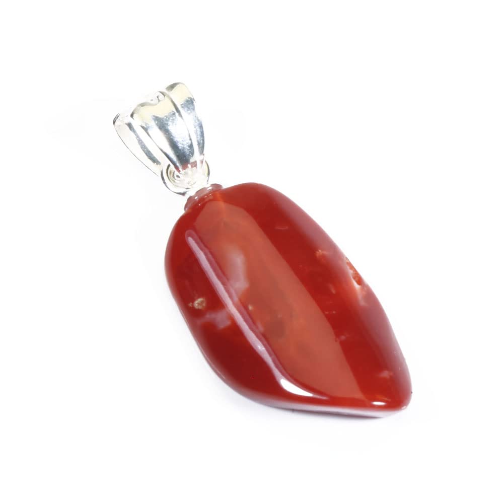 

Blood Red Coral Pendant Silver Undyed [Sansui]