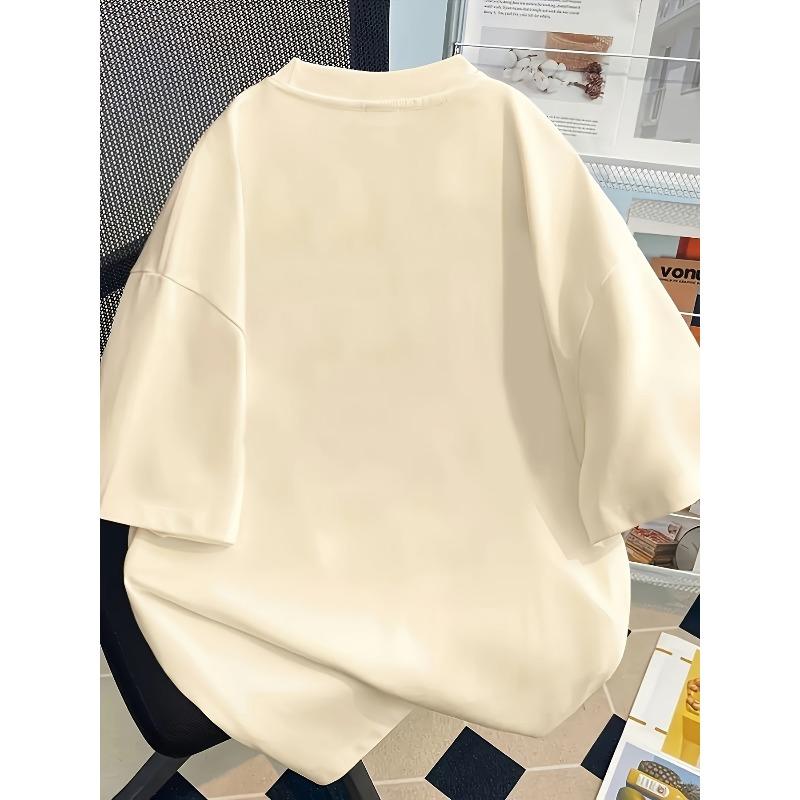 Cute Fun Printed Short Sleeve T-Shirt for Women Summer New Round Neck Pullover Top Summer