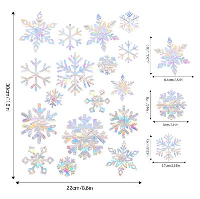 Cute Christmas Stickers , Double-sided Electrostatic Printing, 4 Pieces Per Pack.