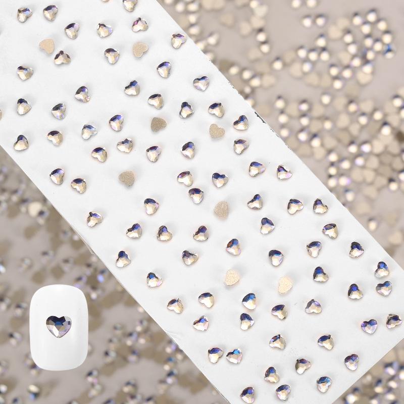 Crystal Moonlight Special-Shaped Diamond Cold Blue Moonlight Flat Bottom Diamond Mixed Horse Eye Water Drop Love Nail Art Diamond Jewelry