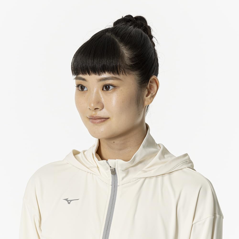 Stretch Smooth Training UPF Size L Women's Hoodie, 50+, 32MCB300, Off-White,