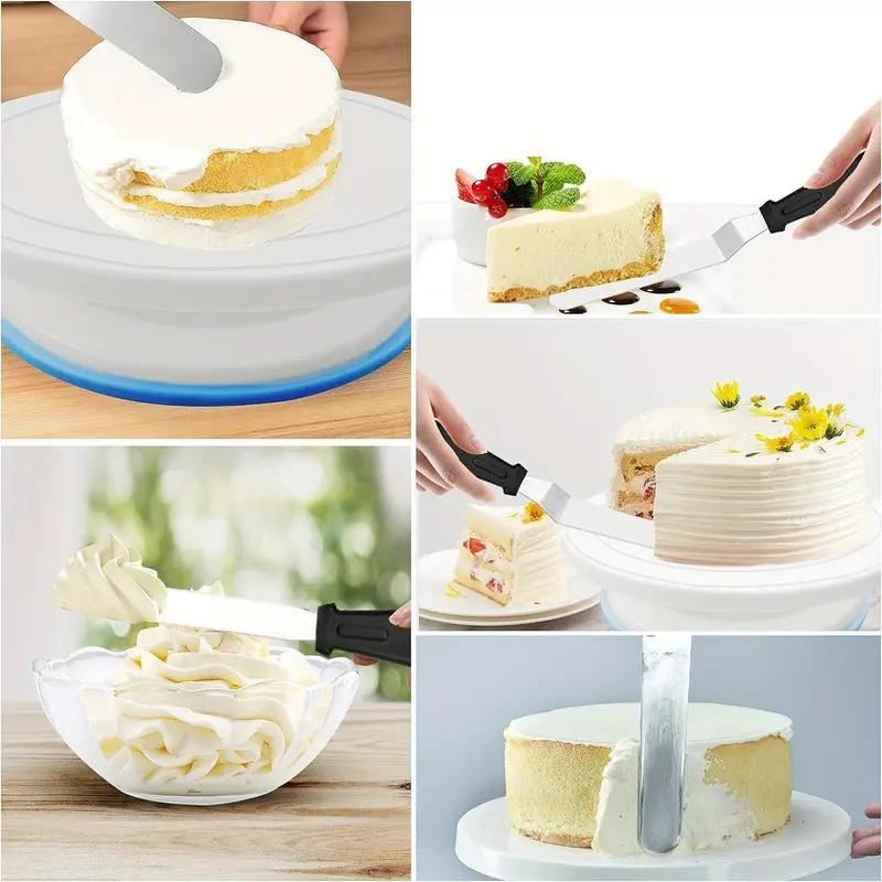 24PCS Cake Decorating Set-Non-Slip Turntable with Piping Tips, Scrapers & Tools for Professional DIY Baking Tools Accessories