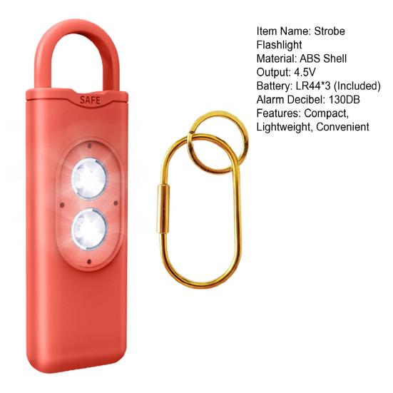 Stroboskop Taschenlampen Schlüsselanhänger 300 Lumen Persönliches Sicherheitslicht mit Schlüsselring Kompakt Tragbar Dual-LED Taschenlampe für Outdoor-Notfälle