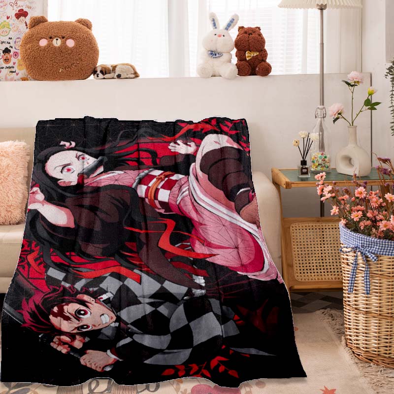 

The Anime-themed Kimetsu No Yaiba Blanket Is Perfect for Naps, Sofas, Living Rooms, Offices, Bedrooms, and Other Similar Spaces. 150x200cm