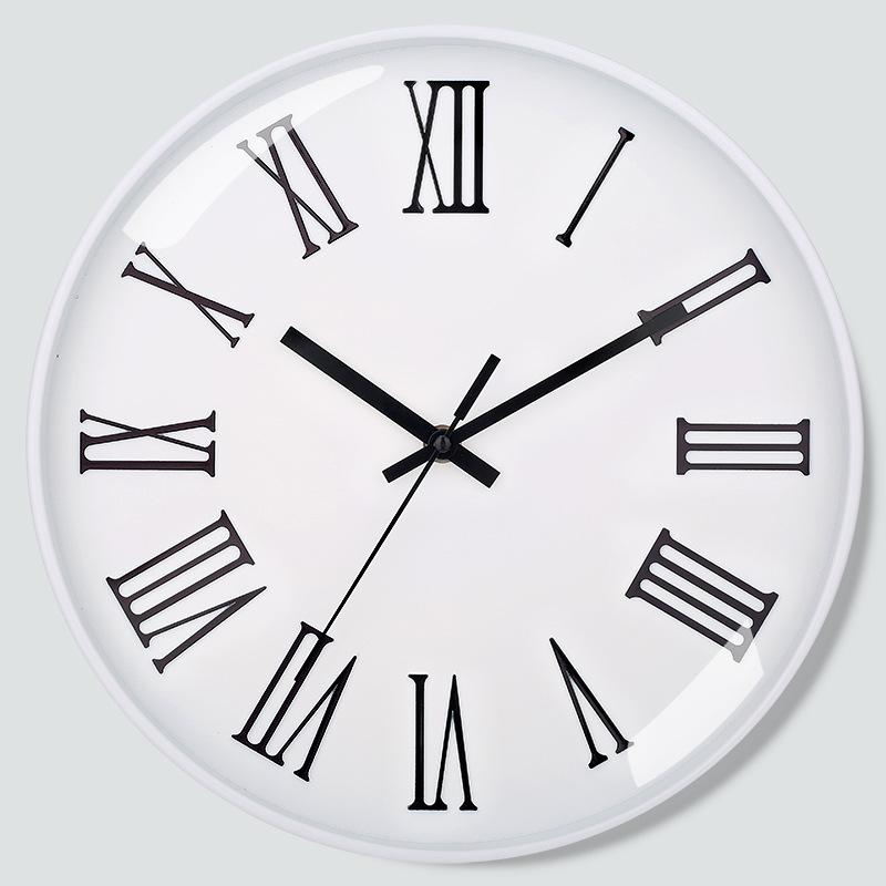 12 Inch 30CM Silent Wall Clock, Creative and Fashionable, Three-dimensional Digital Minimalist Clock for Home Living Room