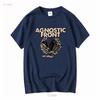 Agnostic Front Logo T Shirt MenS Cotton  Classic Retro Vintage Washed Versatile Designer Clothes Stylish Fashion Breathable