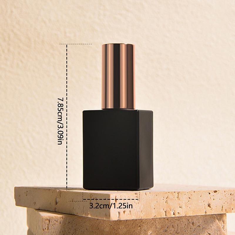 1Pcs New 15Ml Empty Glass Nail Polish Bottles Black Nail Gel Bottle Large Capacity Base Nail Glue