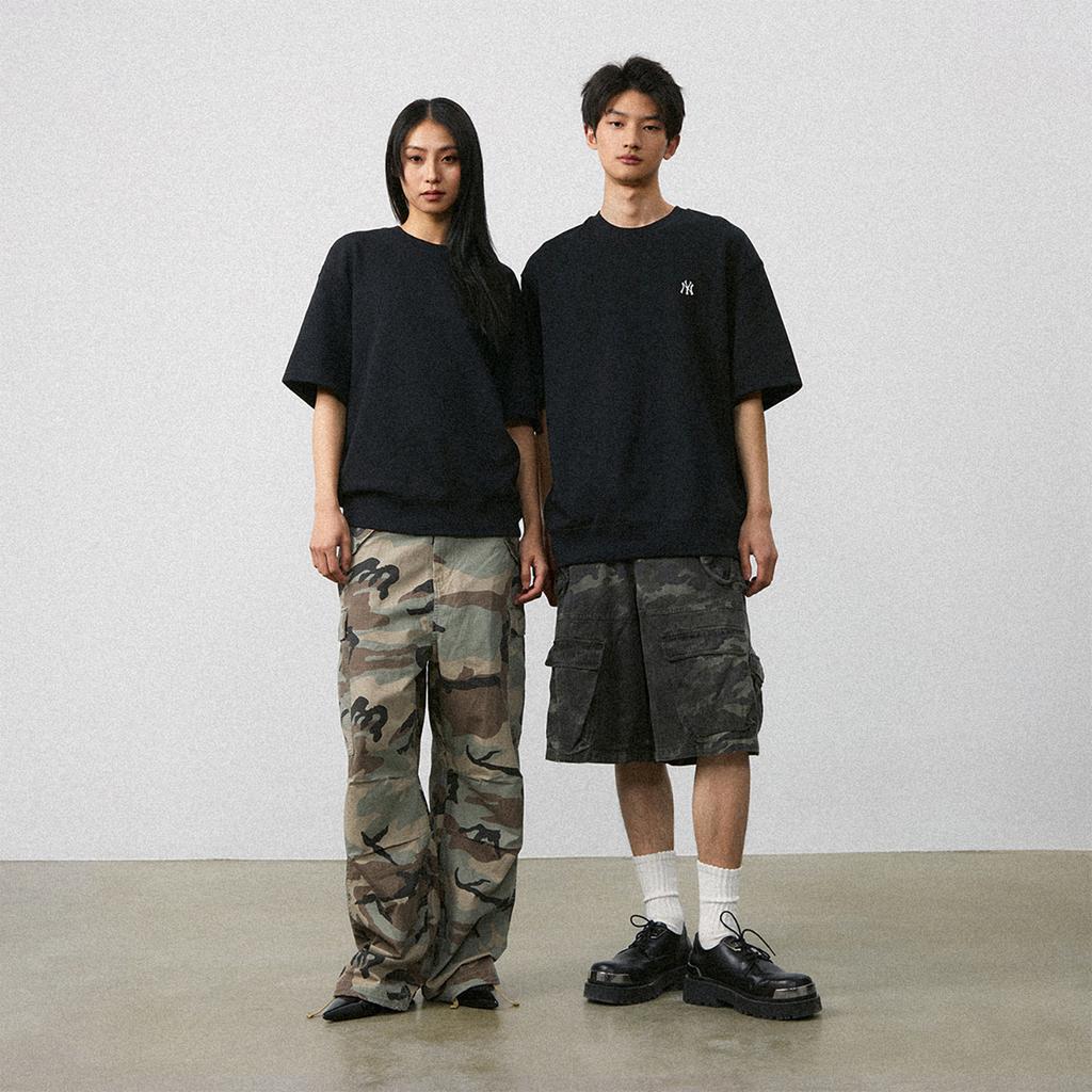 New MLB Set-in Sleeve T-Shirt Unisex Black 3ARSB1243-50BKS