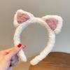 Cat Cute Women Ears Hairband Girl Cosplay Hair Hoop Winter Soft Wool Headband Anime Party Hair Bands Face Wash Makeup Headwear