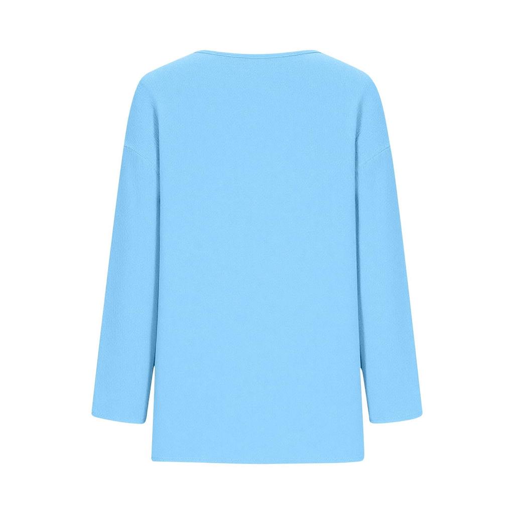 Women Long Sleeve Cotton Shirts  Casual Button Loose Tops