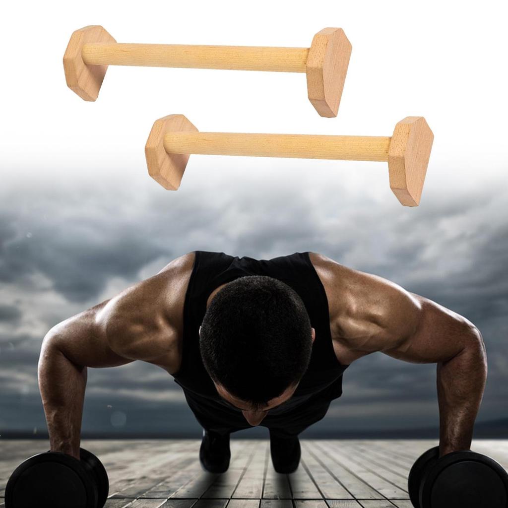Parallette Gym Push Up Bar Pull Up Bar Balance Wood Parallettes Ph