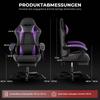 Gaming Chair Ergonomic Gaming Chair with Lumbar Cushion and Headrest, Gamer Chair Height Adjustable, PC Chair for Adults Girls Boys, Black-Violet
