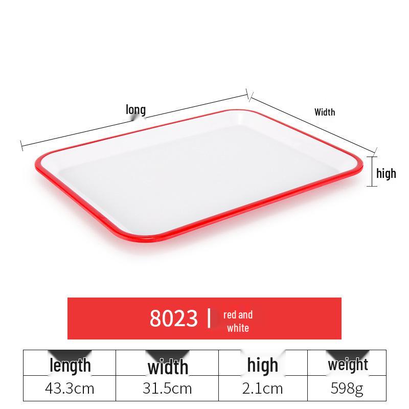 Kaibaiya Rectangular Melamine Tray: Versatile Plastic Tray for Appetizers, Tea, Meals, and Breads