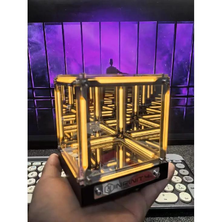 Car customized atmosphere light technology four-dimensional space super cube small night light car decoration accessories d
