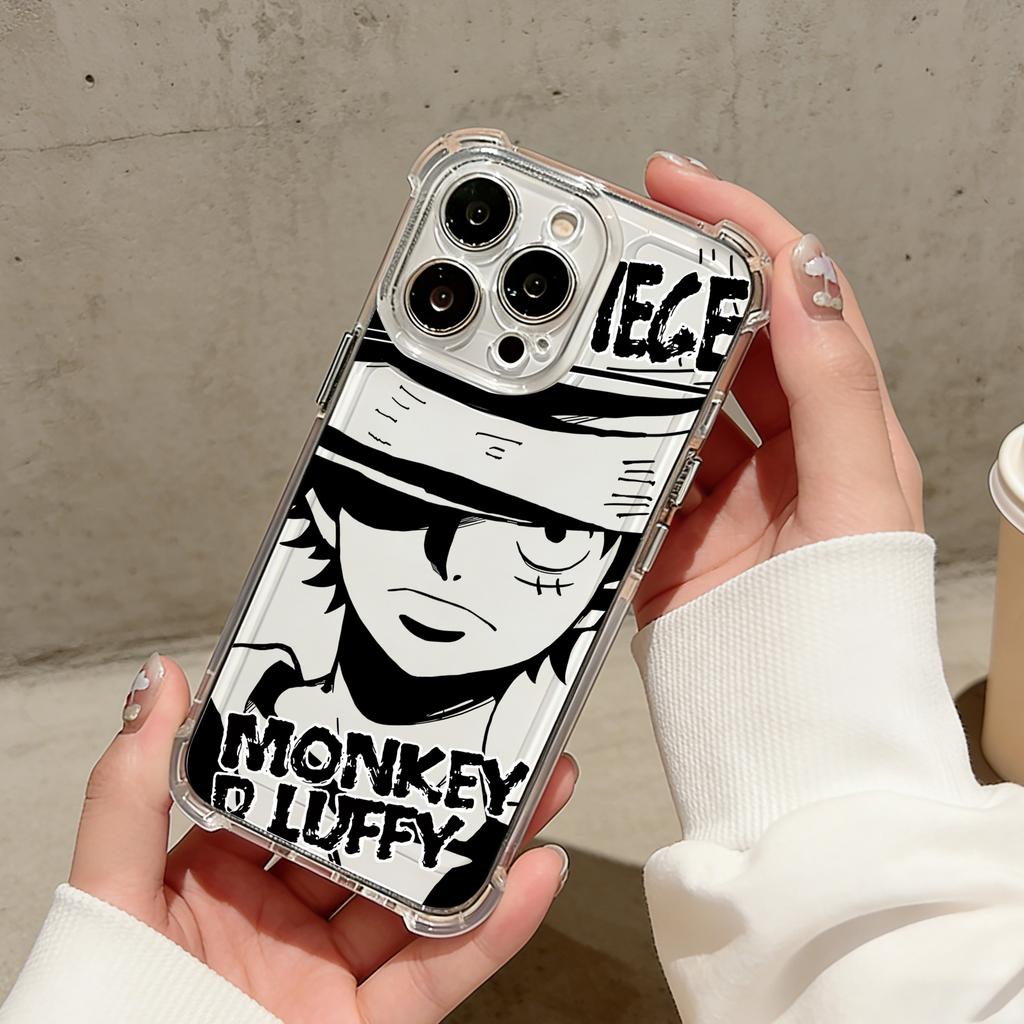 Anime Luffys Zoros AntiFall Clear Phone Case For Xiaomi Redmi 14C 13C 12C K50 K40 Note 14 13 12 11 10 9S A1 A2 A5 Pro Plus 4G 5G