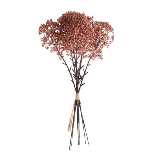 6 Bundles Artificial Aglaia Odorata Branch Realistic Fake Fruits Berries Stem for Home Office Indoor Flower Arrangement Wedding Party Centerpiece