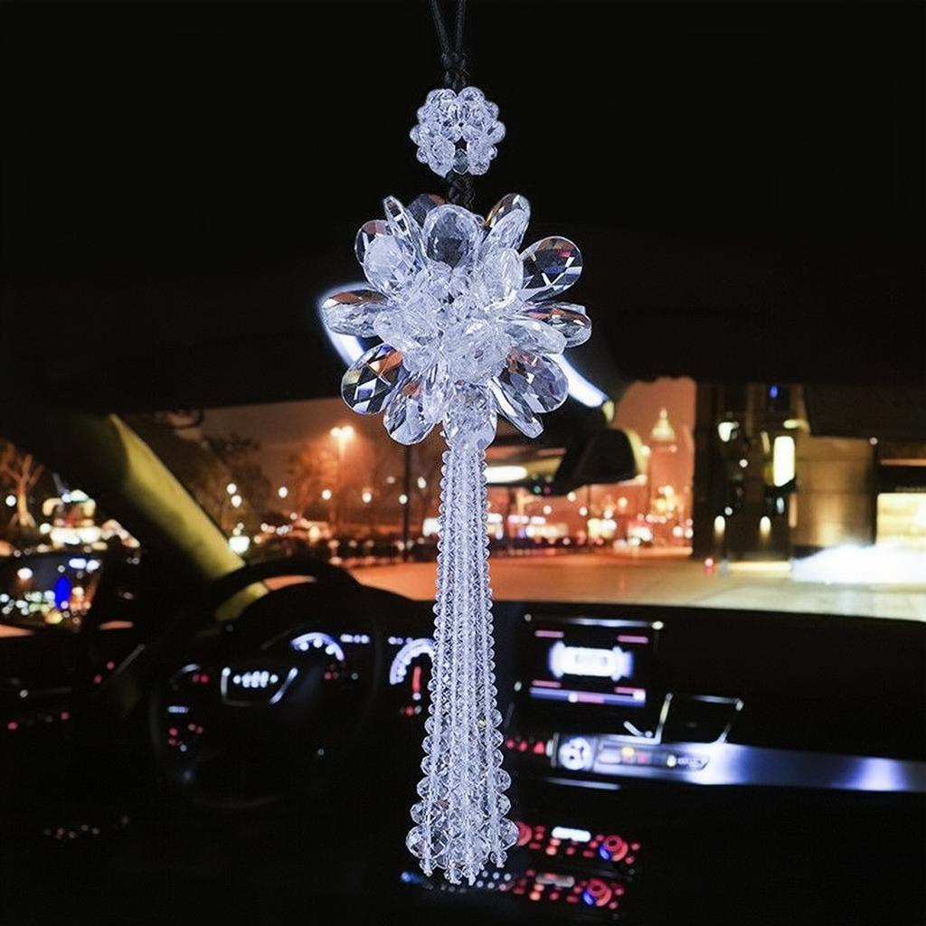 Crystal Car Pendant, Crystal Princess Jewelry, Car Rearview Mirror Pendant, Car Interior Accessories