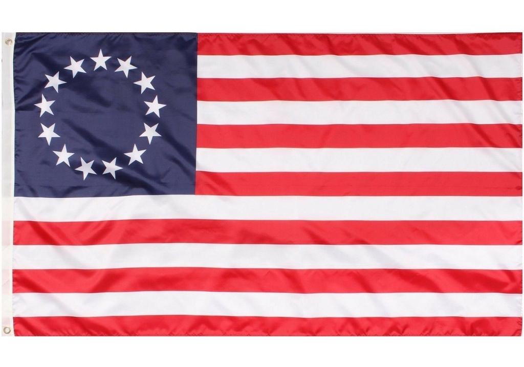 Vintage 13-Sterne-Flagge Amerikanische US-Kolonien Betsy Ross Retro-Design in Rot Weiß Blau 3x5 Fuß