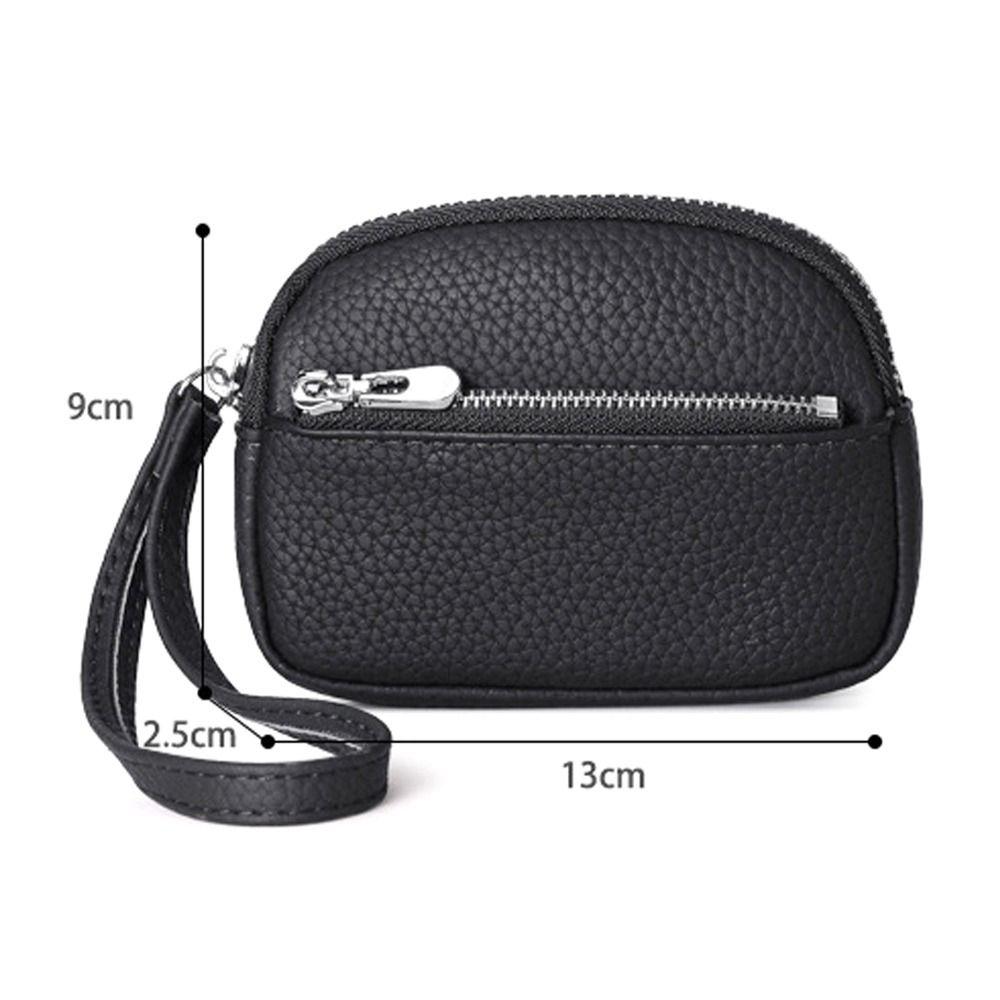 PU Leather Women Wallet Multi Functional Solid Color Coin Purse Litchi Pattern Korean Style Mini Purse Daily Use
