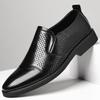 Men's Shoes Summer Dress Leather Shoes Business Men's Commuter Shoes Hollow Breathable Single Shoes Retro One Piece