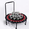 Folding Indoor Fitness Trampoline with Handle for Kids & Adults