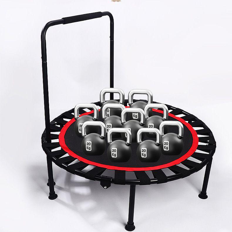 Folding Indoor Fitness Trampoline with Handle for Kids & Adults
