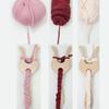 1set 19cm Wooden Fork-shaped Knitting Tool Kids' Handcraft Yarn Flower Knitting Fork