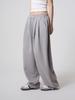 UNKNOWN PLANET [Fleece-Lined Version Added] Daily Double-Pleat Wide Sweatpants Gray