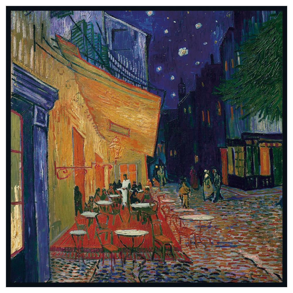 90x90cm New Design Van Gogh Painting Twill Silk Scarf Square Scarves Lady Wraps Kerchief Woman Neck Shawl Wraps Echarpes