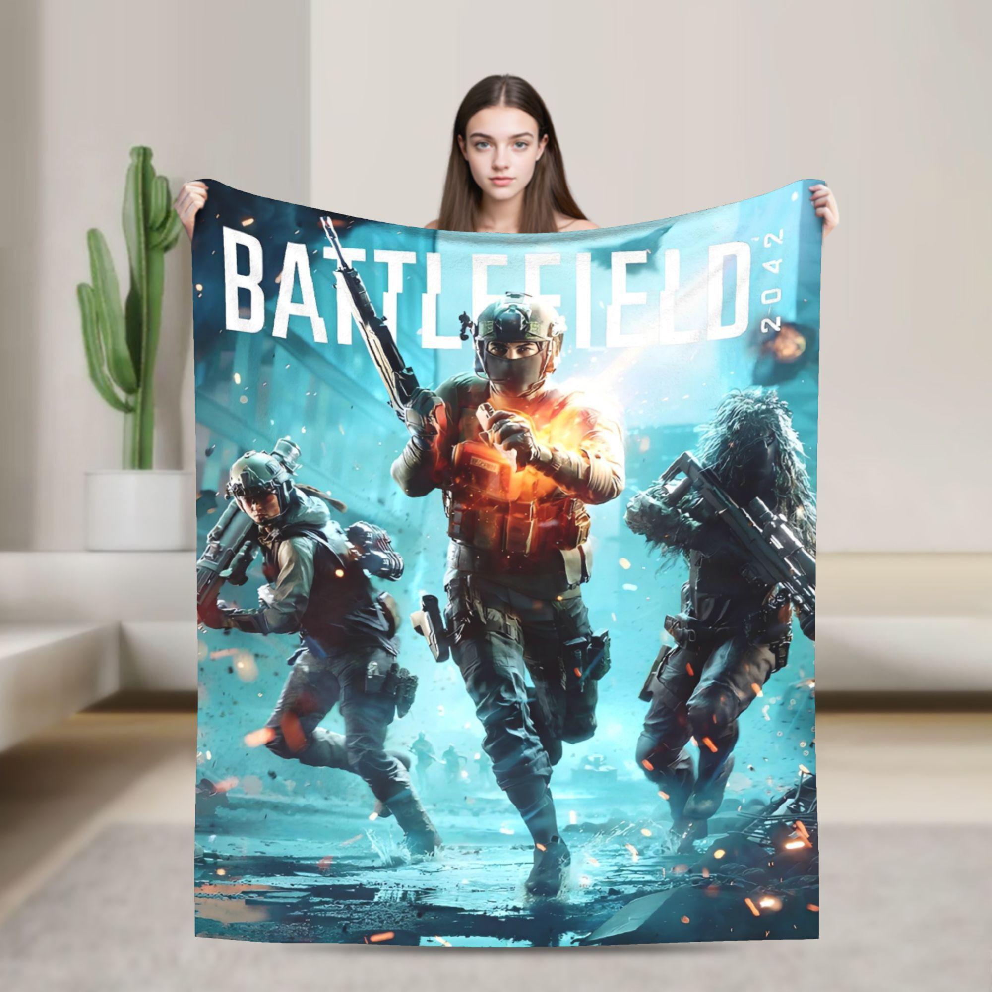 

Battlefield 2042 Game Flannel Blankets Soft Warm Throw Blanket for Couch Bed Travel Print Bedspread Sofa Bed Cover 130x150cm