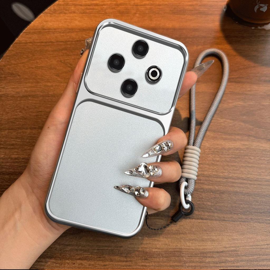 Luxury Big Window Phone Case with Lanyard for TECNO SPARK 30C 4G Premium Textured Casing