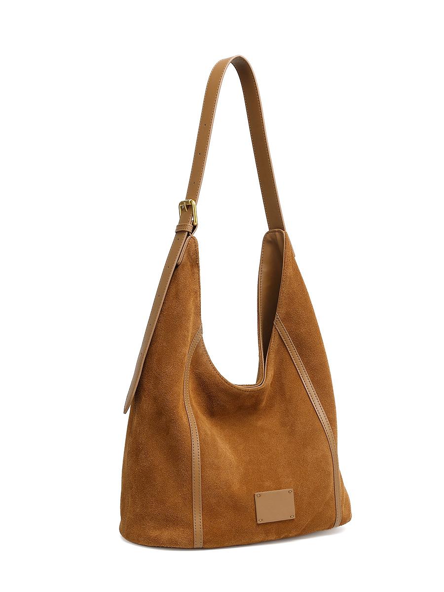 

Large bag women s new trendy leather women s bag shoulder underarm bag large capacity niche matte cowhide messenger bag 29*15*23*up to 38