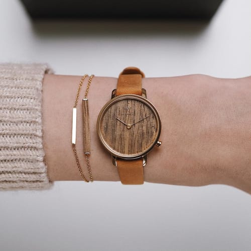 Kabholz Women's Wooden Watch, German Design, Waterproof, Officially Imported, WEMM5017