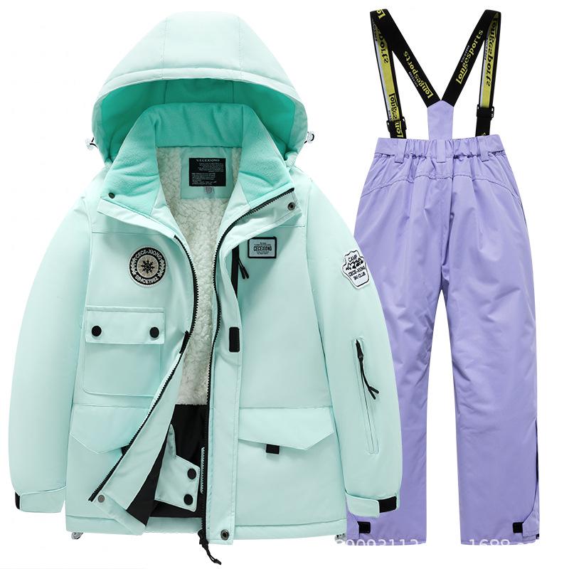Chlapecká a dívčí nepromokavá lyžařská souprava - Silná, hřejivá sada sněhového vybavení pro děti