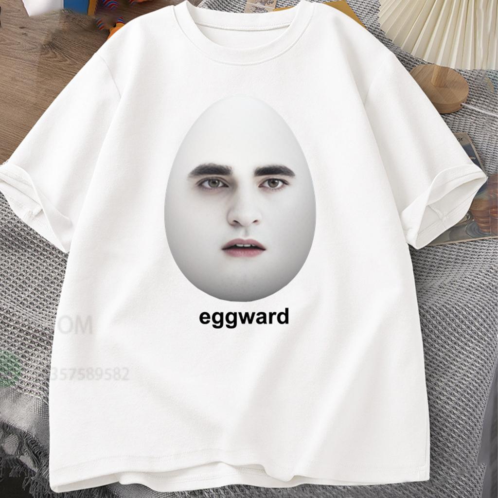 Twilight Eggward Meme T-Shirts Men Edward Cullen Parody Humor Graphic T shirt Casual Cotton Short Sleeve printed Tshirt Tops Tee
