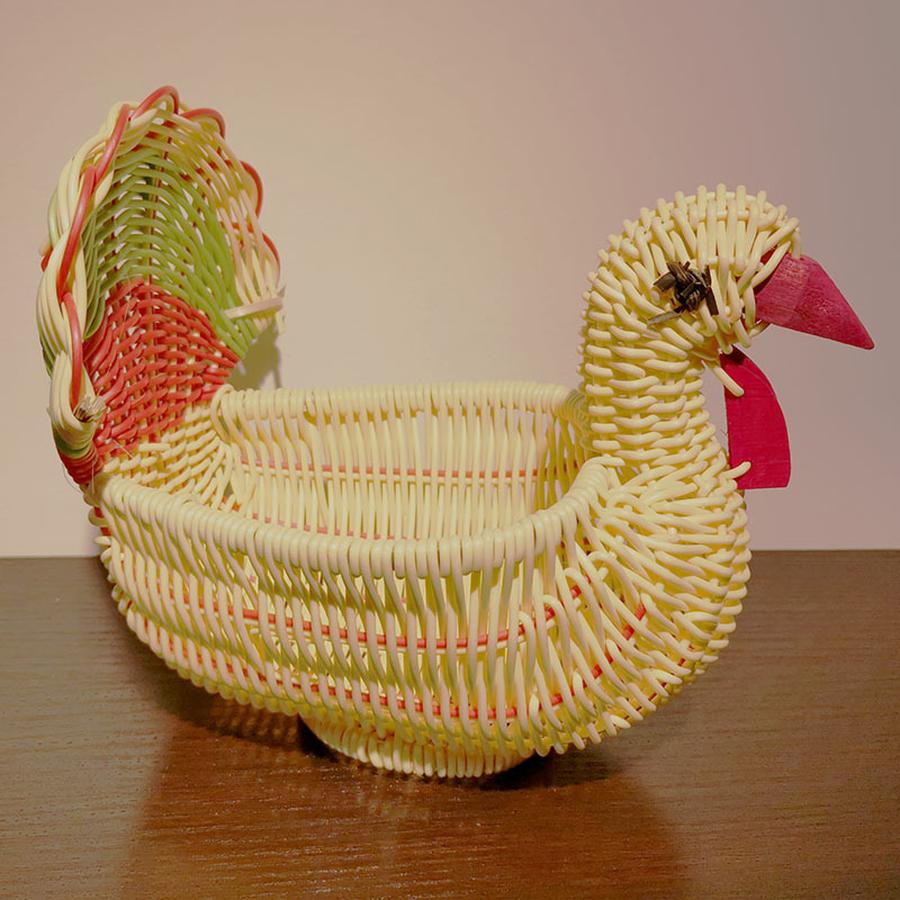 Cesta de Armazenamento Cesta de Frutas Estante de Mesa de Centro para Sala de Estar Criativa Moderna Casa Plástico Cestas de Vime Decorativas de Mesa