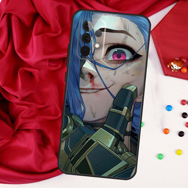 Jinx Arcane For Samsung Galaxy A26 A05 A06 A16 A54 A34 A14 A22 A32 A52 A55 A35 A15 A53 A13 A56 A36 Case