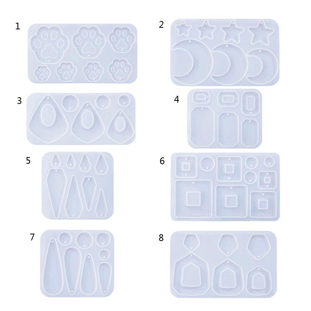 Pendant Molds Jewelry Mould Silicone Earrings Moulds Silicone Material Hand-Making Accessories Ear Hook for Pendant