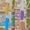 Solid Color Beaded String Curtain 100x200cm Window Wall Panel New Room Divider Tassel  Wedding