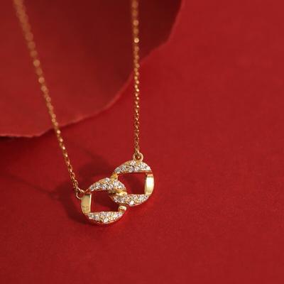 925 Sterling Silver Link Řetízek Zirkon Křížový přívěsek Náhrdelník Náhrdelník pro ženy Dívčí šperky Dz635