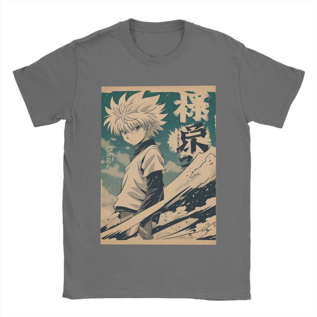 Killua Hunter X Hunter 2026 Summer Mens Tshirt Cotton Retro Tshirt Mens Womens Fashion Pure Cotton Tshirt Street Wear Y2K