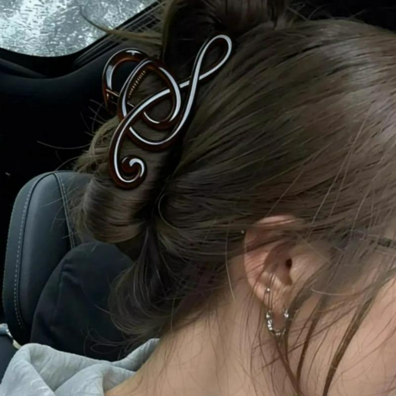 Retro Muzieknoot Grote Haarklemmen Eenvoudig Mode Koffiekleurige Koreaanse Haarspeld Hoofddeksels Accessoires voor Vrouwen Meisjes