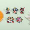 Contemporary Abstract Picasso Art Painting Enamel Pins Geometric Dog Cat Bear Brooches Lapel Badge Jewelry Gifts for Friends