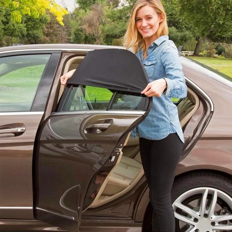 Car Sunshade Curtains Universal Side Window Shades SUV Curtains Protection Repellent Mosquito Mesh Net Sunshade Auto Accessories