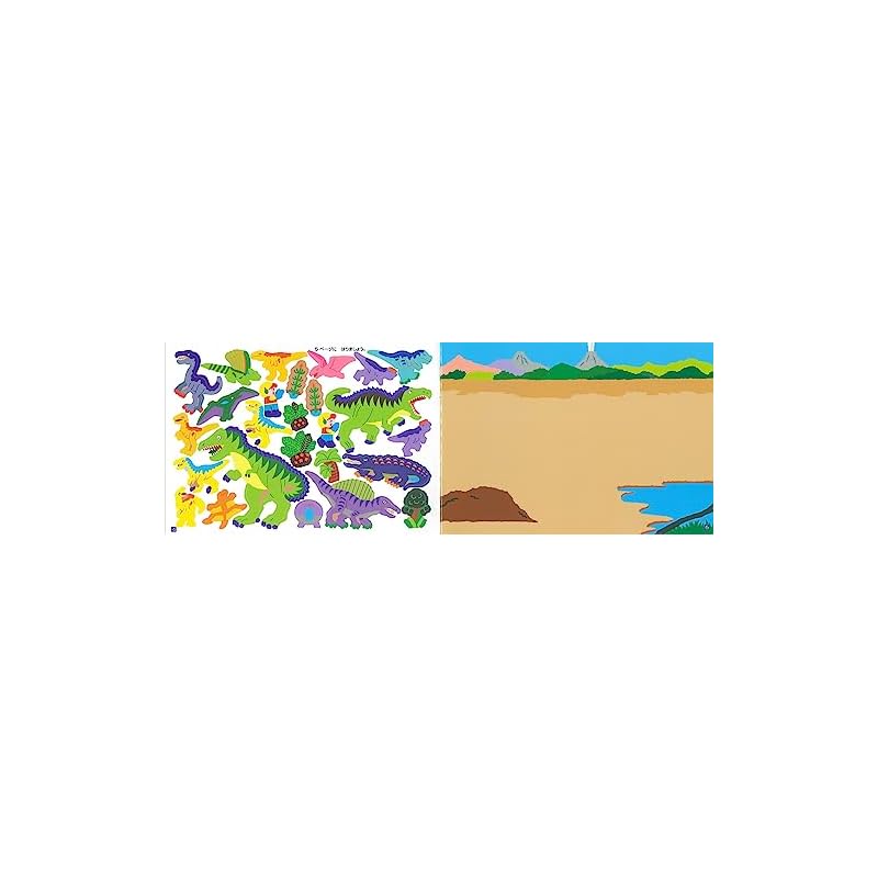 Książeczka z naklejkami Leeban - Dużo dinozaurów