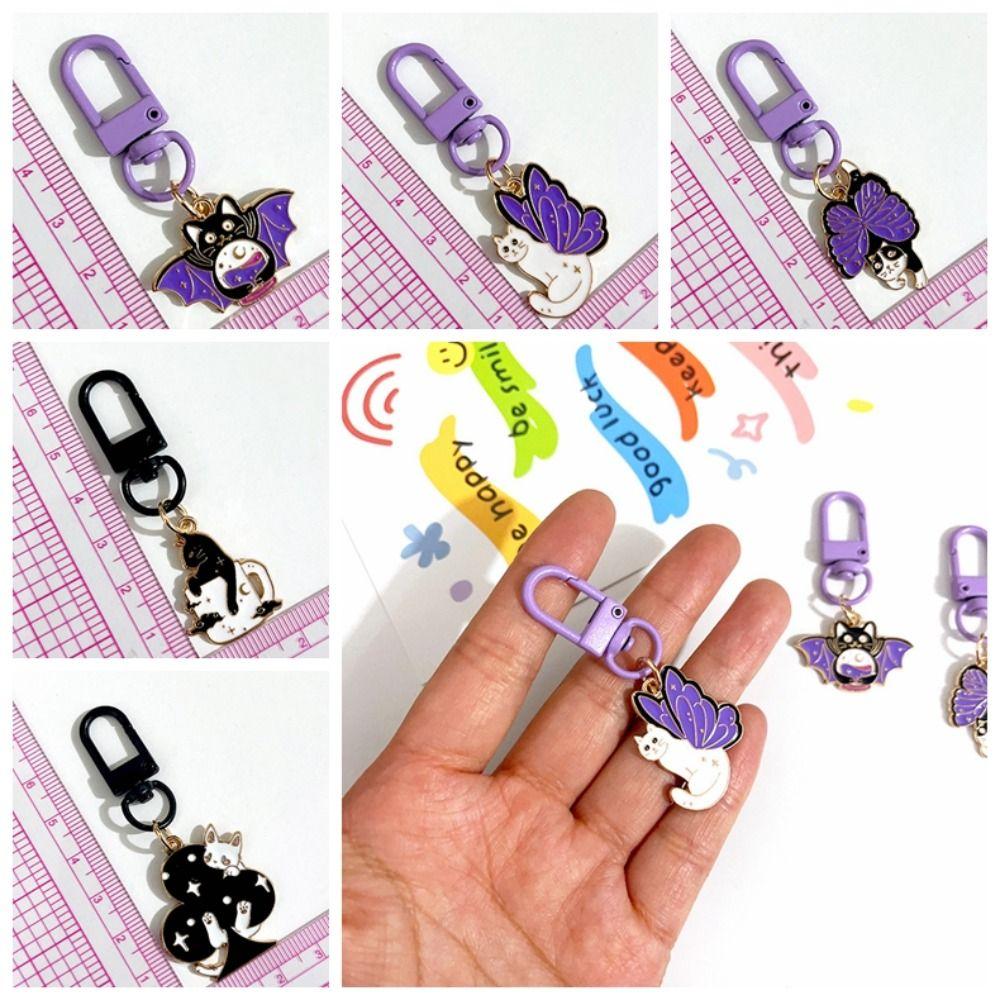 Zinc Zinc Zinc Alloy Zinc Zinc Alloy Cat Pendant Bag Charm Butterfly Car Keyring Female Lady Girl