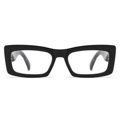 Anti Blue Light White Film Narrow Glasses for Men Women Modern European American Street Style Flat Rectangular