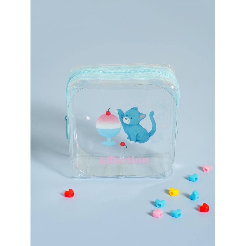 

Прозрачный пастельный мешочек для животных Daiso, маленький кот